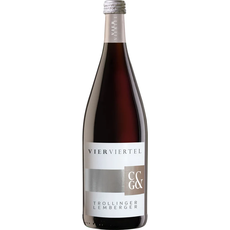 Weingärtner Cleebronn-Güglingen VierViertel Trollinger mit Lemberger QbA halbtrocken 12x 1 Liter (MEHRWEG)