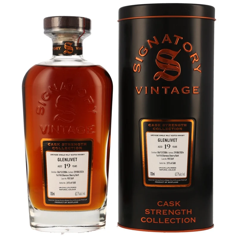 Glenlivet 19 Jahre 2004/2024 Sherry Butt #901369 SV 62,7% 0,7l