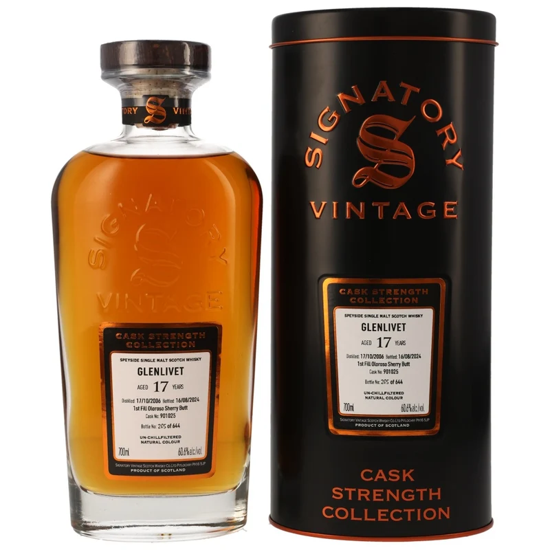 Glenlivet 17 Jahre 2006/2024 Sherry Butt #901025 SV 60,6% 0,7l
