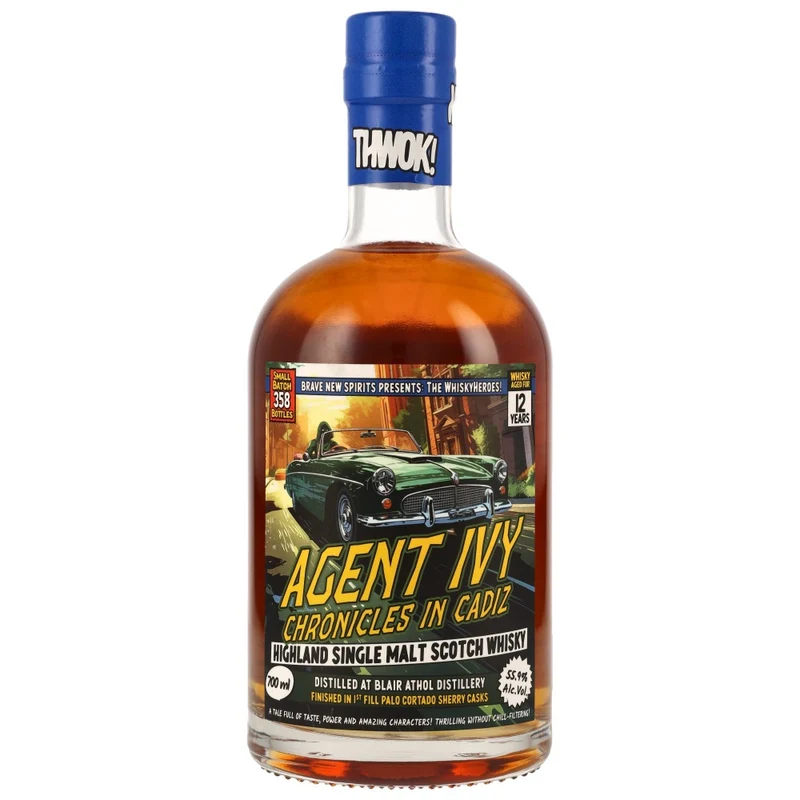 Blair Athol 12 Jahre Agent Ivy Chronicles in Cadiz Whisky Heroes 55,9% 0,7l
