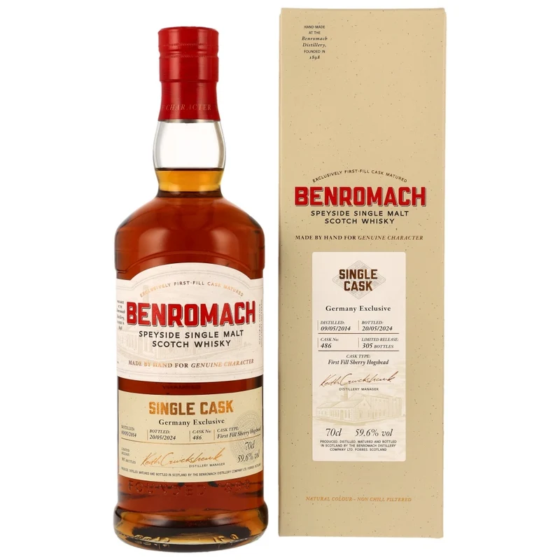 Benromach 2014/2024 Sherry Hogshead #486 Germany Exclusive 59,6% 0,7l