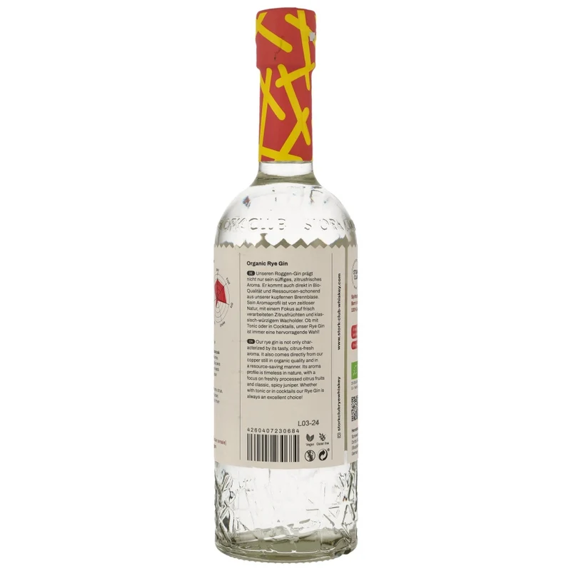 Stork Club Organic Rye Gin 43% 0,7l