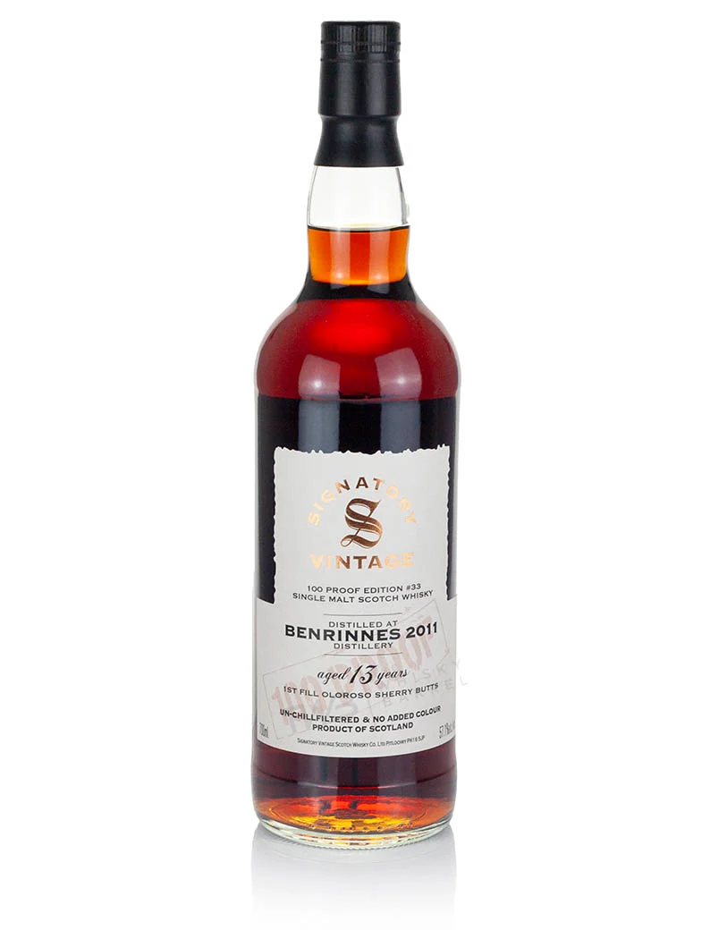 Benrinnes 13 Year Old 2011 Signatory 100-Proof Edition #33