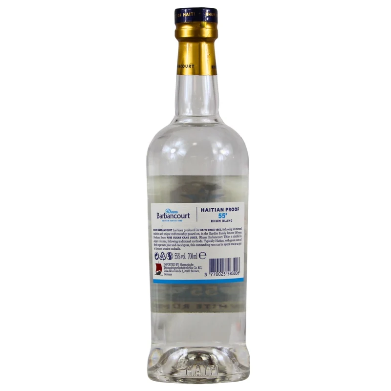Barbancourt Haitian Proof White Rum 55% 0,7l