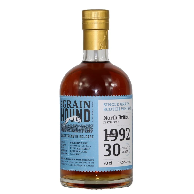 North British 30 Jahre Grainhound 1992 PX Cask Finish #67477 45,5% 0,7l