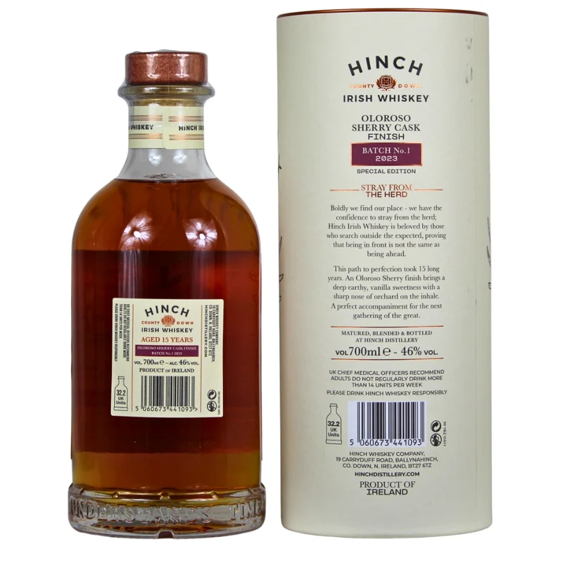 Hinch 15 Jahre Batch 1 Oloroso Sherry Finish 46% 0,7l