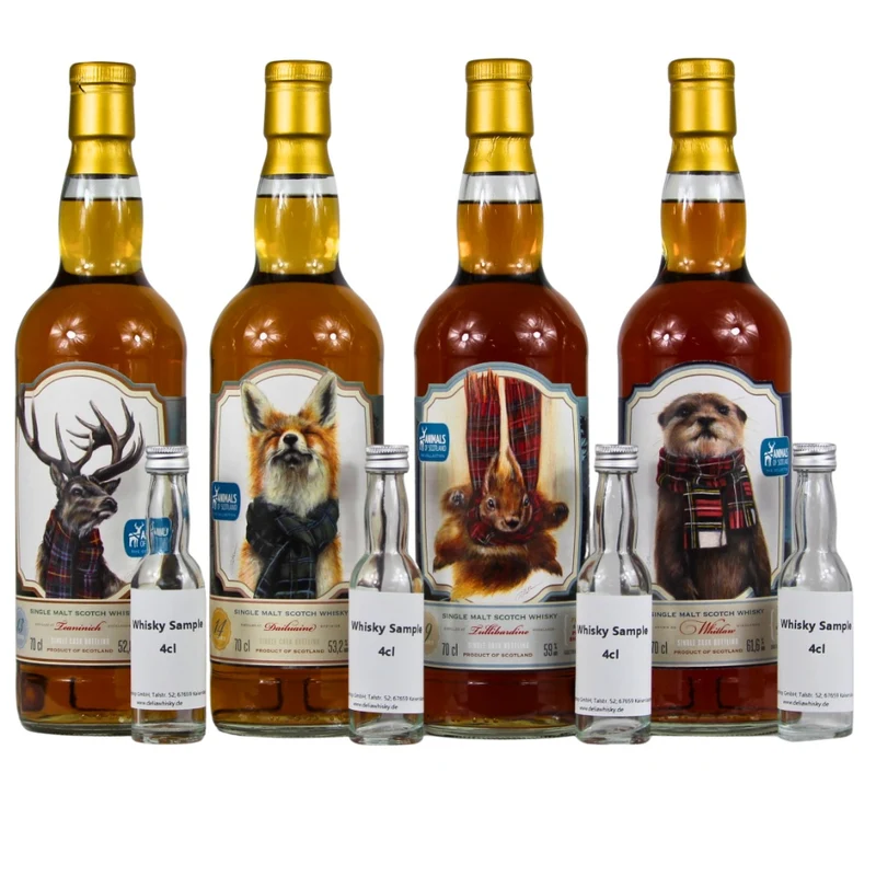 The Caskhound Animals of Scotland Sampleset ~56,7% 4x4cl