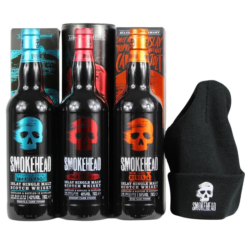 Smokehead Aktionsset mit Glas oder Beanie Hat