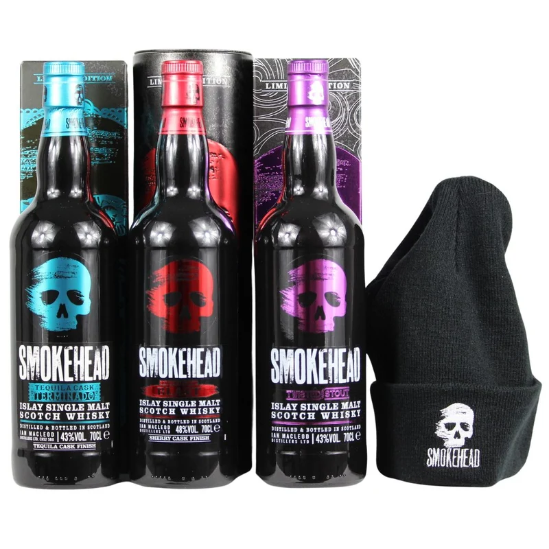 Smokehead Aktionsset mit Glas oder Beanie Hat