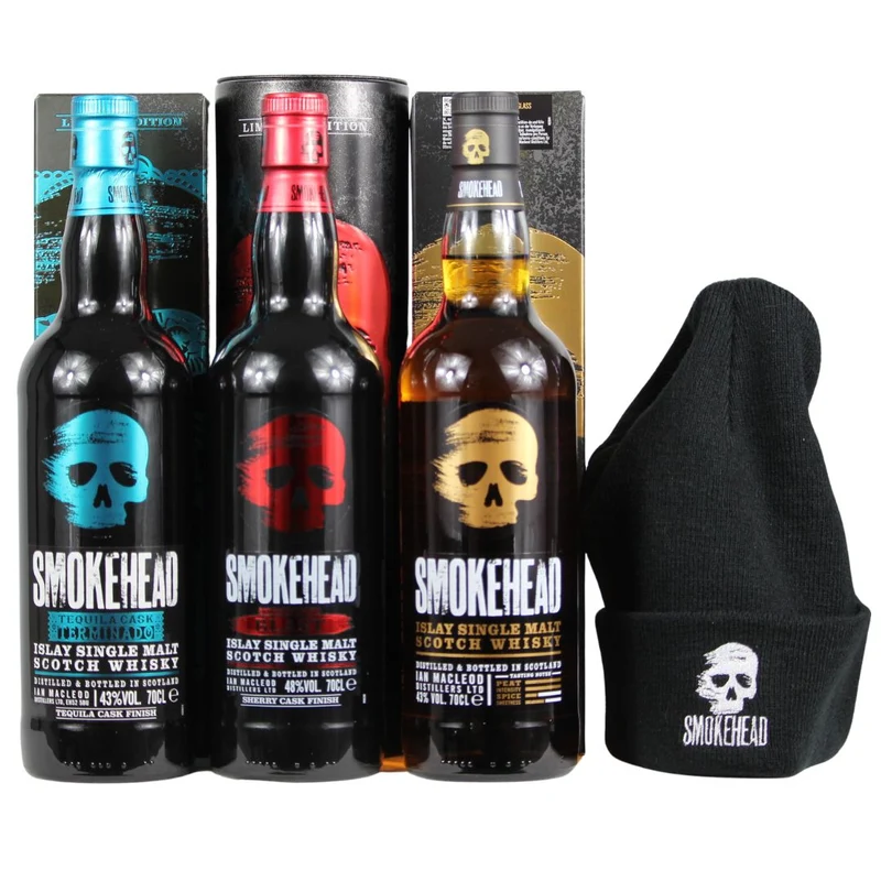 Smokehead Aktionsset mit Glas oder Beanie Hat