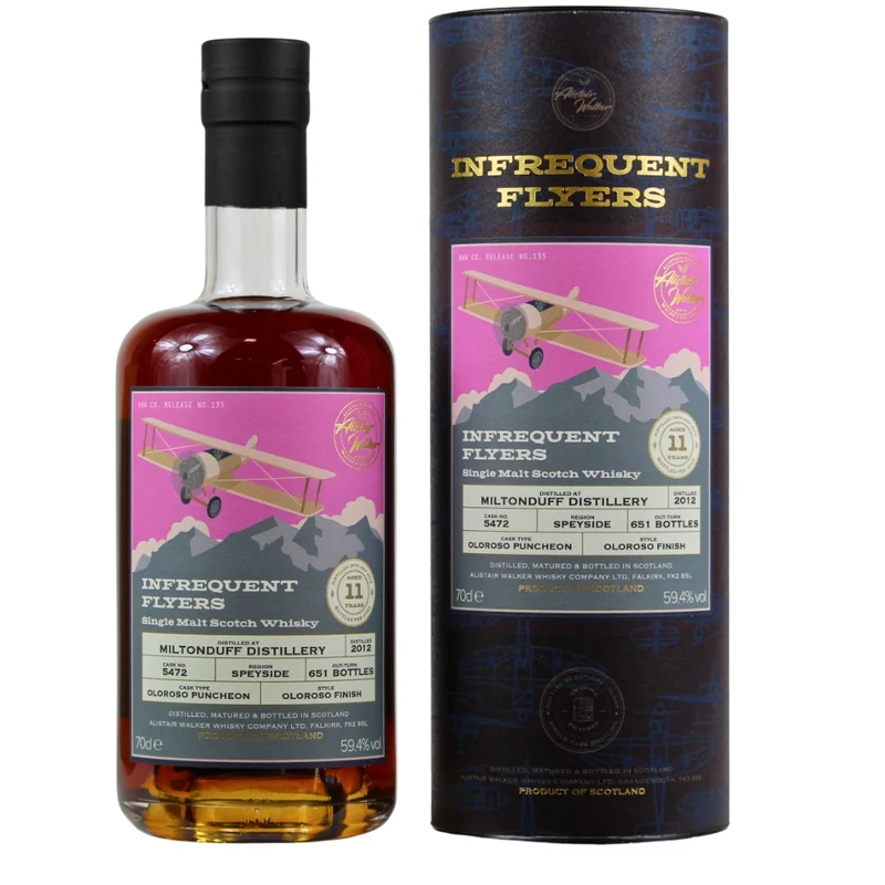 Miltonduff 11 Jahre Infrequent Flyers No.135 #5472 59,4% 0,7l