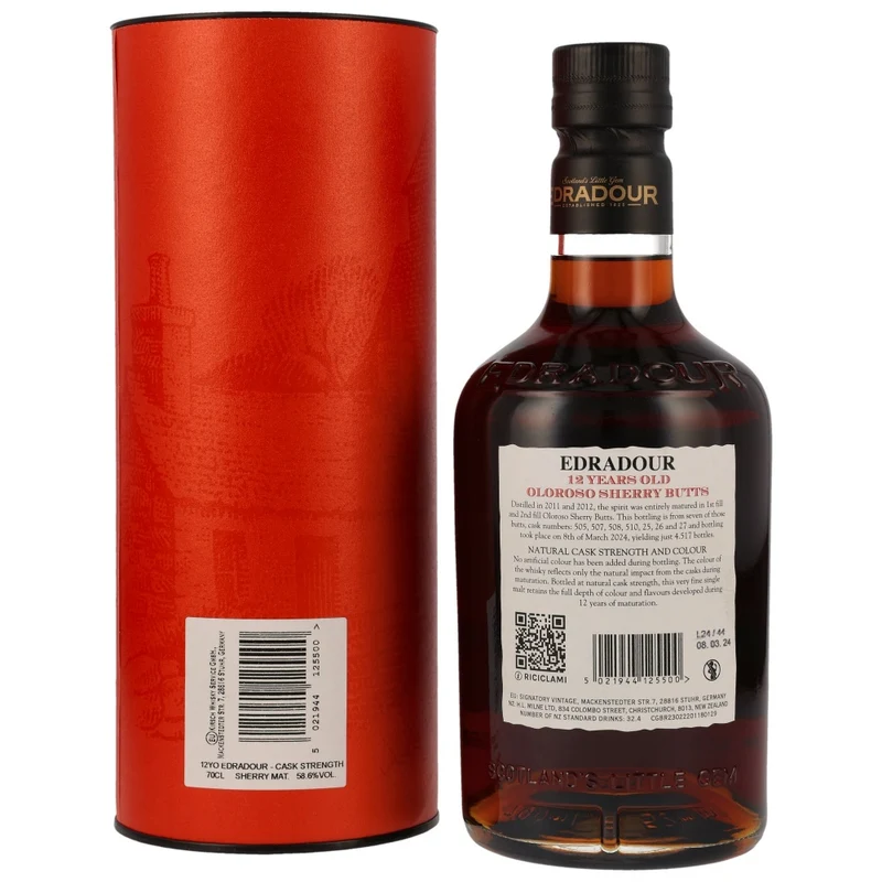 Edradour 12 Jahre Cask Strength Batch #3 58,6% 0,7l