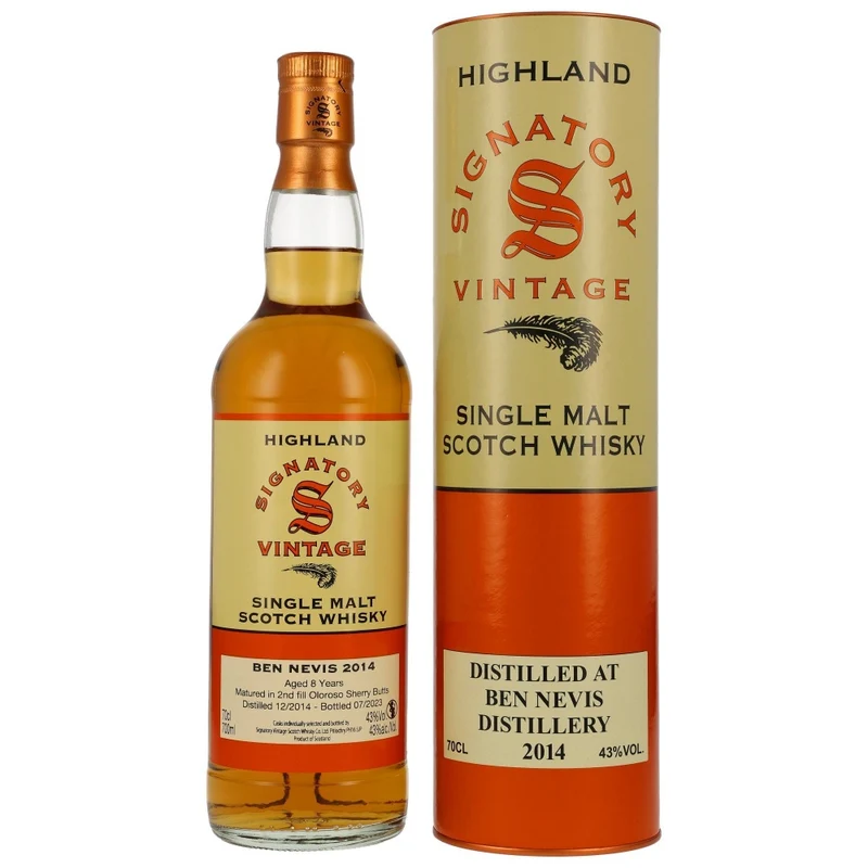 Ben Nevis 8 Jahre 2014/2023 Second Fill Oloroso Sherry Butts SV 43% 0,7l