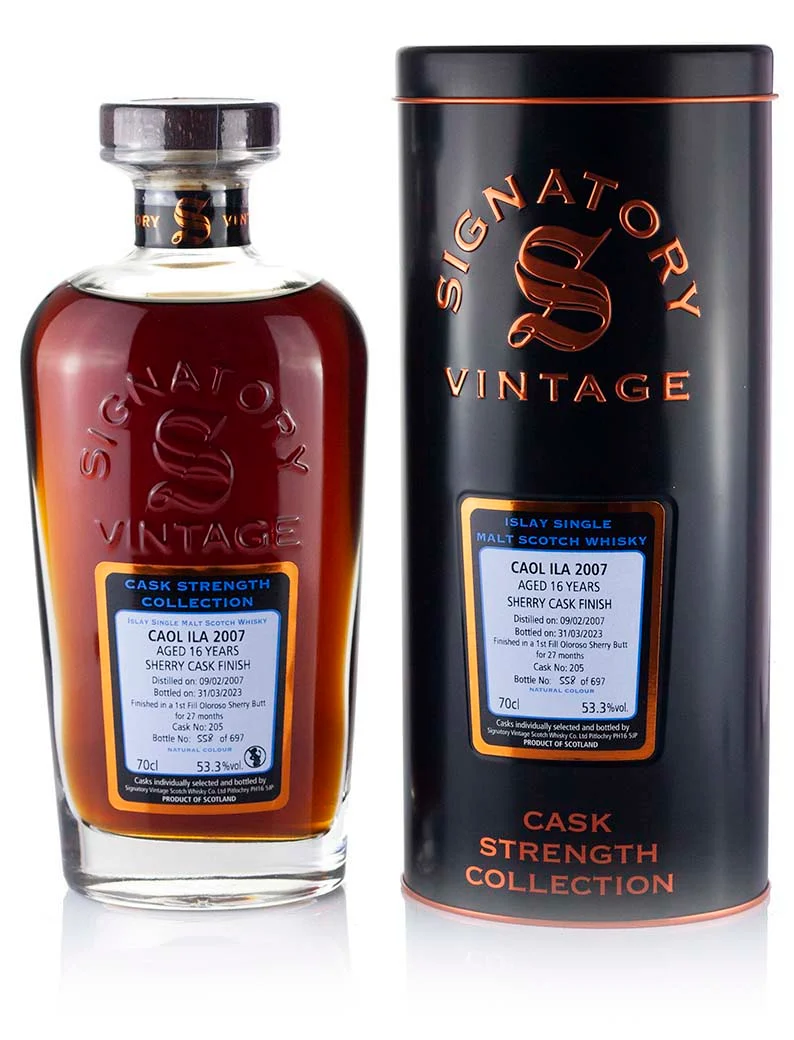 Caol Ila 16 Year Old 2007 Signatory Cask Strength