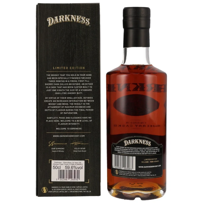Glenrothes 14 Jahre Darkness Oloroso Cask 59,6% 0,5l