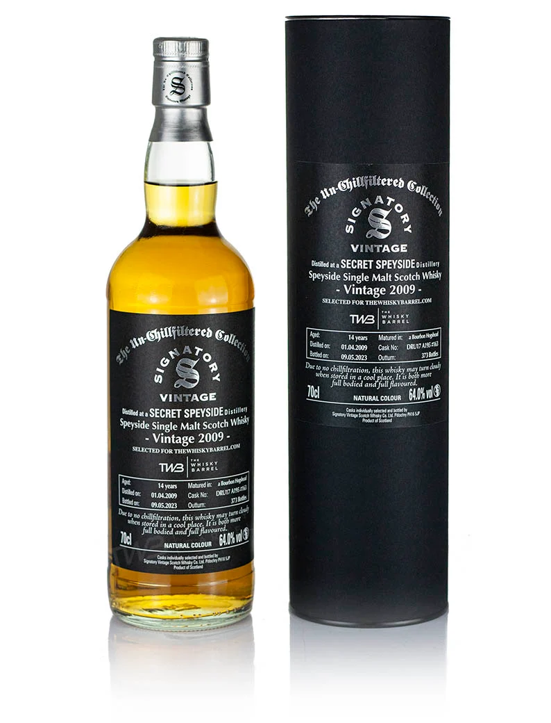 Mystery Malt (Speyside M) 14 Year Old 2009 Signatory Un-Chillfiltered for TWB