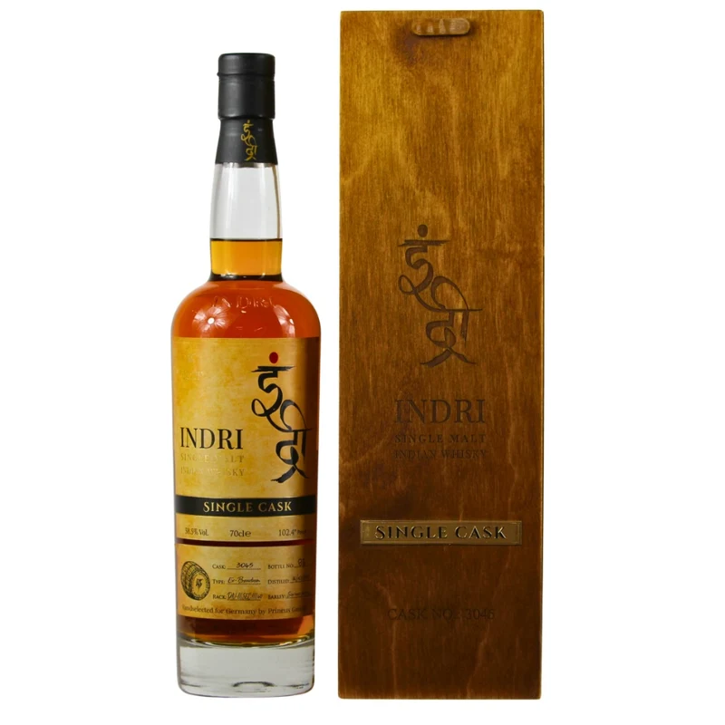 Indri Single Cask Ex-Bourbon #3045 58,5% 0,7l