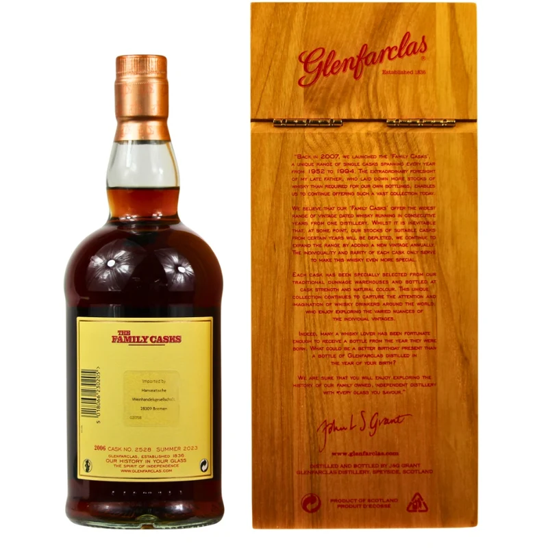 Glenfarclas 16 Jahre 2006/2023 The Family Casks Sherry Butt #2528 58% 0,7l