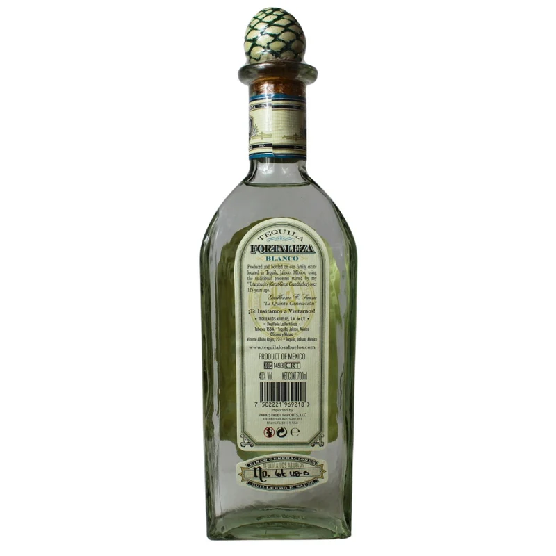 Fortaleza Tequila Blanco 100% Stone Crushed Agave 40% 0,7l