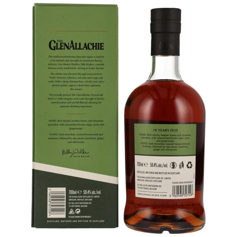 Glenallachie 10 Jahre Cask Strength Batch 11 Neues Design 59,4% 0,7l