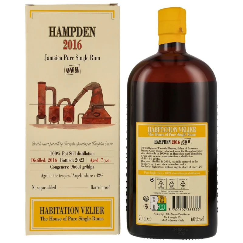 Hampden 2016/2023 OWH Habitation Velier Jamaica Rum 60% 0,7l