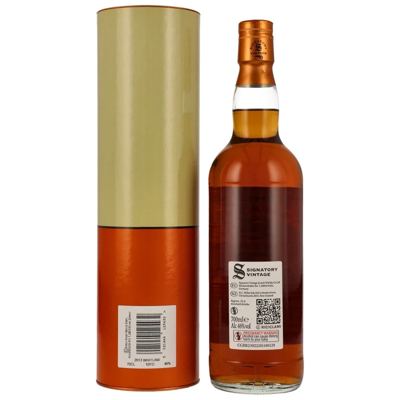 Whitlaw 10 Jahre 2013/2024 Signatory Vintage 46% 0,7l