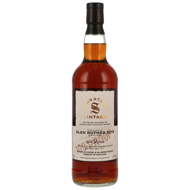 Glenrothes 9 Jahre 100 Proof Edition #6 SV 57,1% 0,7l