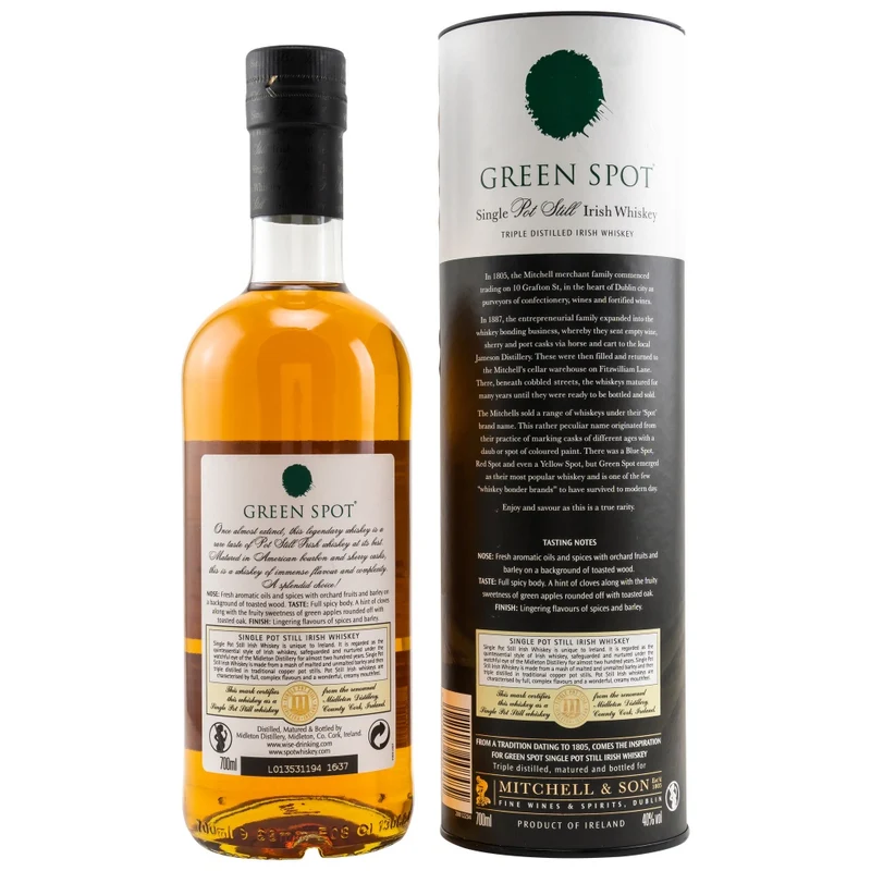Green Spot Midleton Single Pot Still Whiskey 40% 0,7l
