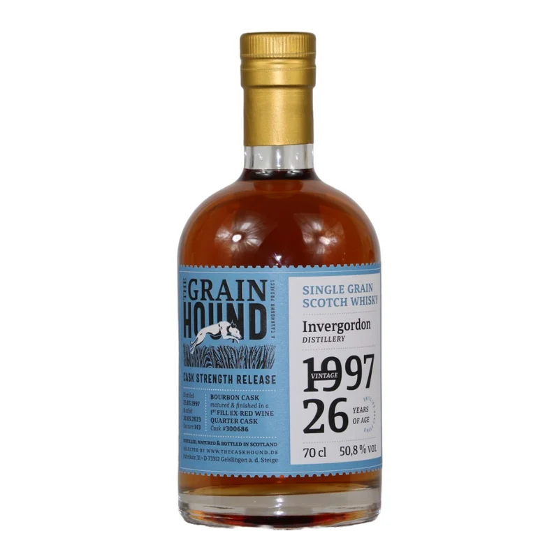 Invergordon 26 Jahre Grainhound 1997 Red Wine Finish #300686 50,8% 0,7l