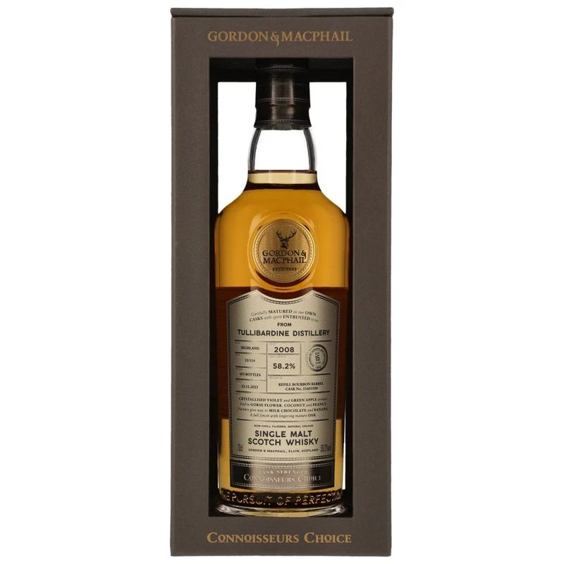 Tullibardine 15 Jahre 2008/2023 Bourbon Barrel #21603506 G&M 58,2% 0,7l