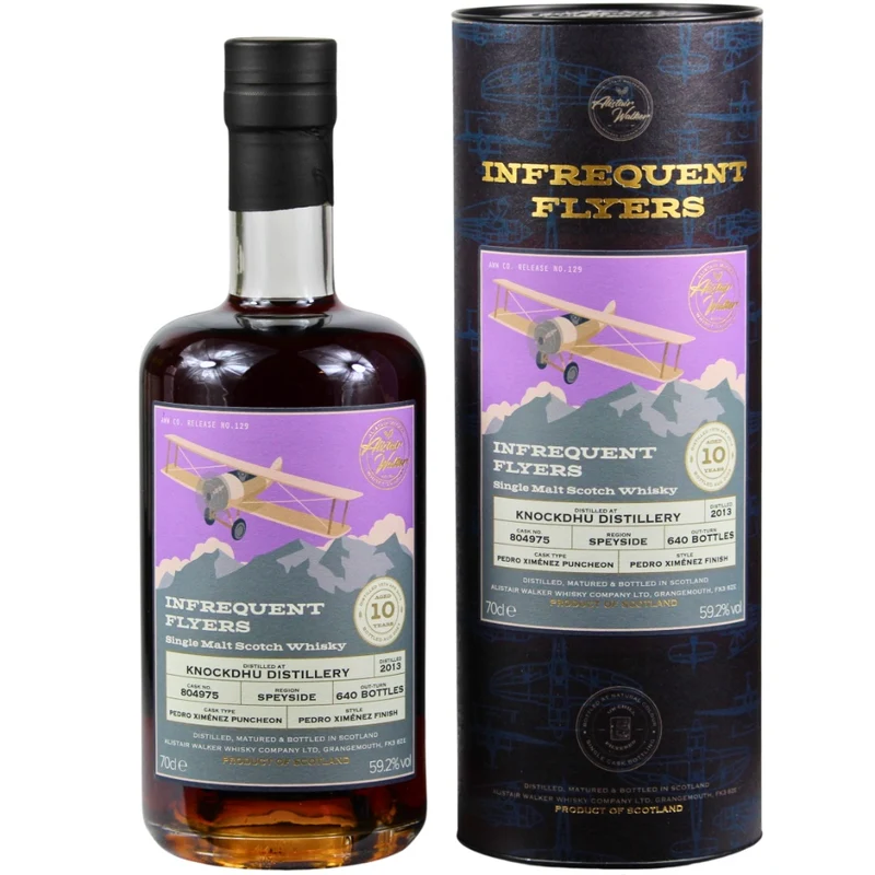 Knockdhu 10 Jahre Infrequent Flyers No.129 Cask #804975 59,2% 0,7l