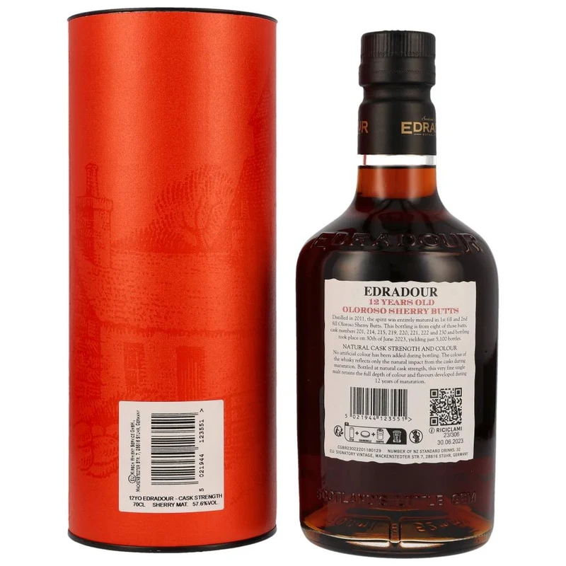 Edradour 12 Jahre 2011/2023 Cask Strength Batch #2 57,6% 0,7l