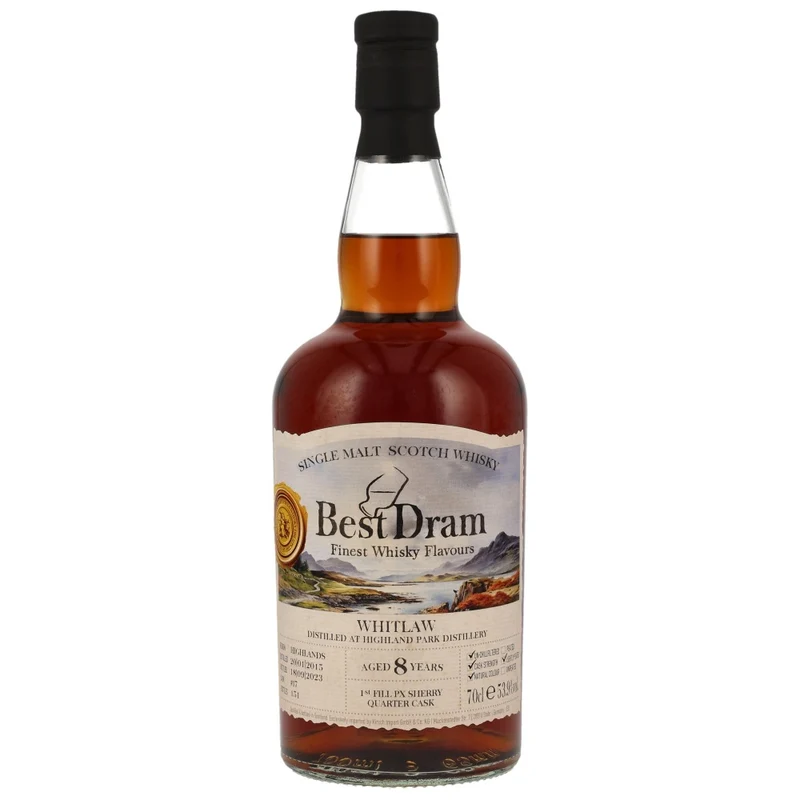 Whitlaw (HP) 8 Jahre 1st Fill PX Quarter Cask #17/2015 Best Dram 53,9% 0,7l