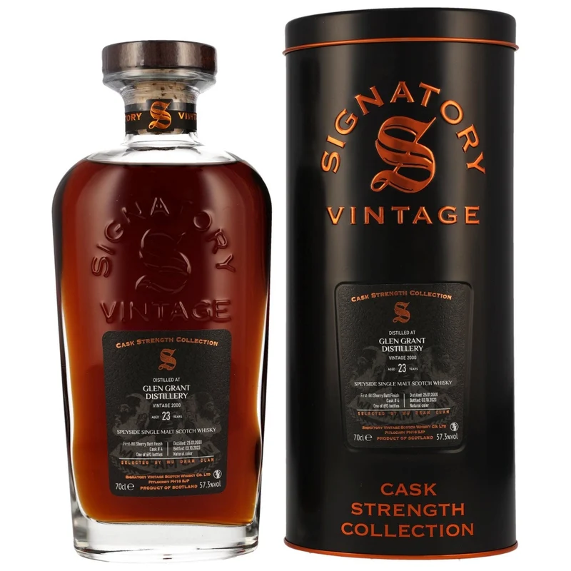 Glen Grant 23 Jahre SV Wu Dram Clan & Kirsch Sherry Cask #4 57,3% 0,7l