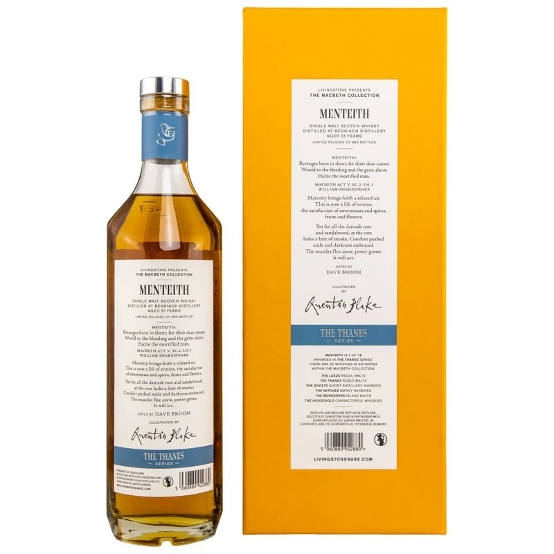 Benriach (Menteith) 1992/2023 31 Jahre Macbeth Elixir Distillers 53,1% 0,7l