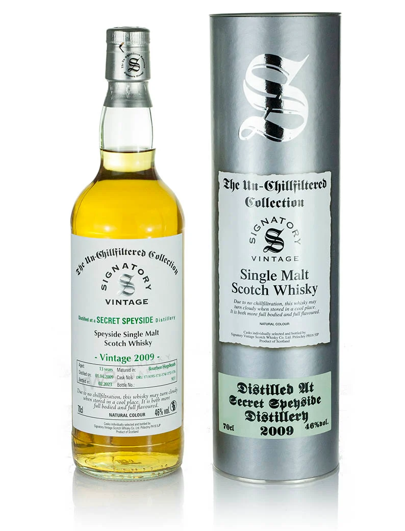 Mystery Malt (Speyside M) 13 Year Old 2009 Signatory Un-Chillfiltered