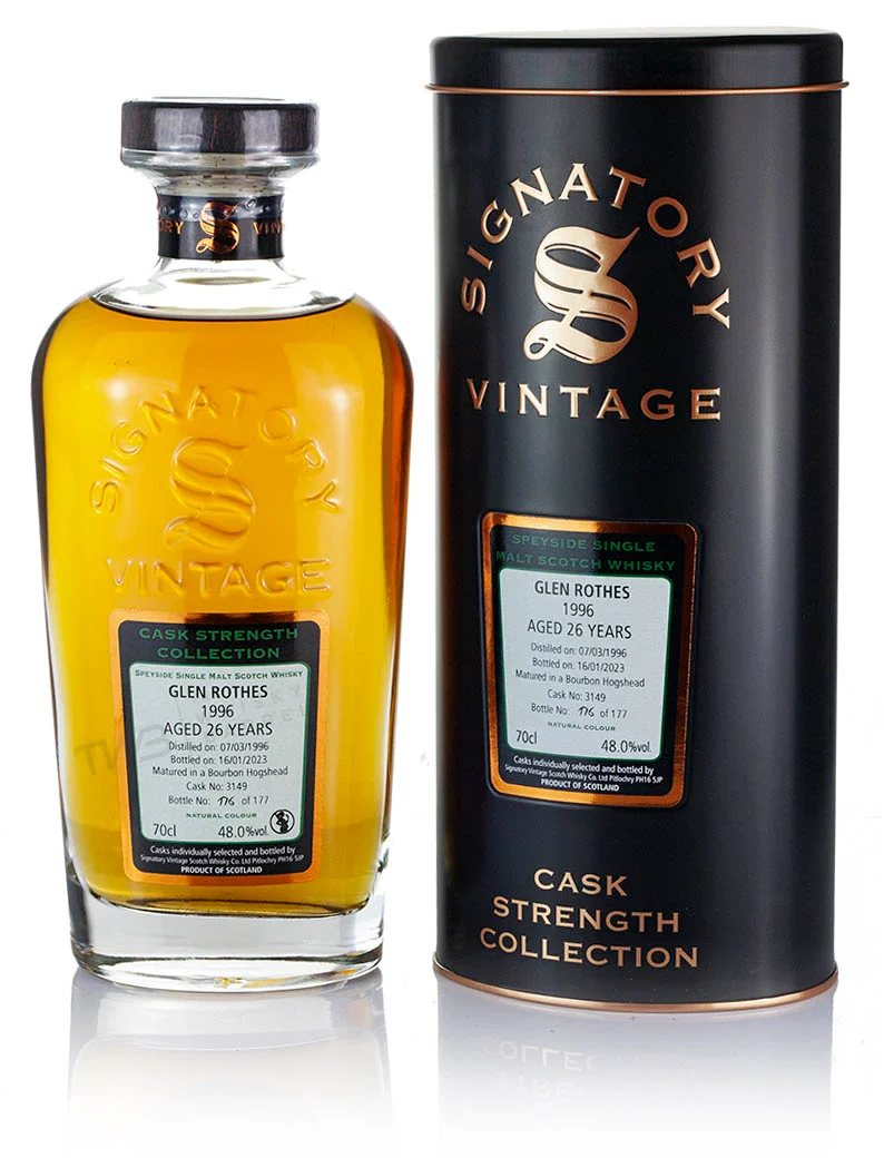 Glenrothes 26 Year Old 1996 Signatory Cask Strength