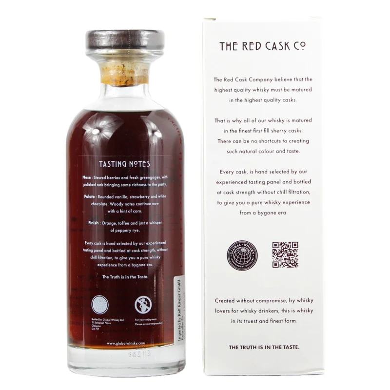 Girvan 26 Jahre Single Grain The Red Cask Co. Cask #910329 50,9% 0,7l