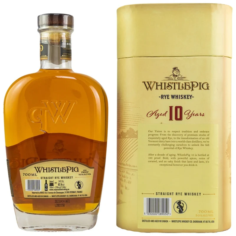 WhistlePig 10 Jahre Small Batch Rye 50% 0,7l