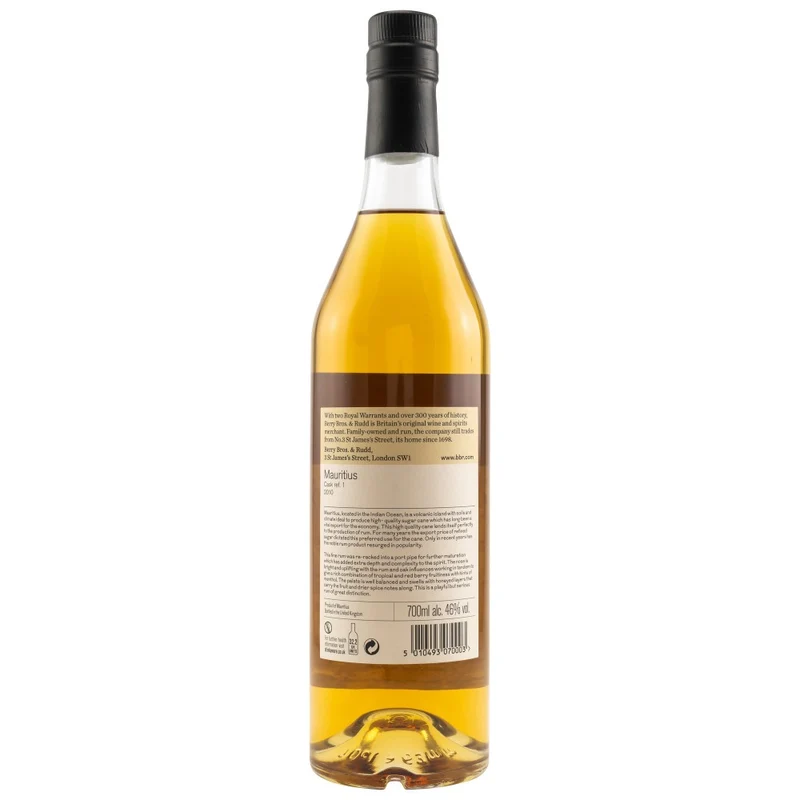 Mauritius Rum 9 Jahre Port Pipe Berry Bros & Rudd 46% 0,7l