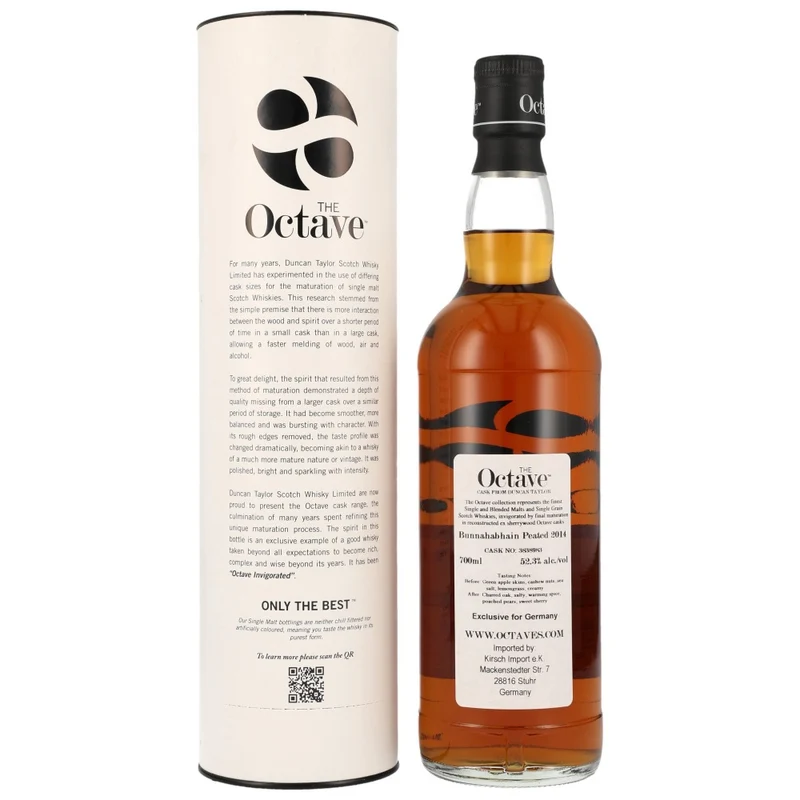 Bunnahabhain 8 Jahre The Octave Peated DT Cask #3838983 52,3% 0,7l