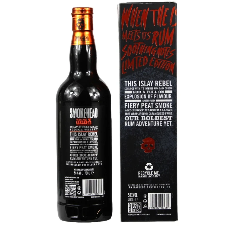 Smokehead Rum Cask Rebel XLE 58% 0,7l