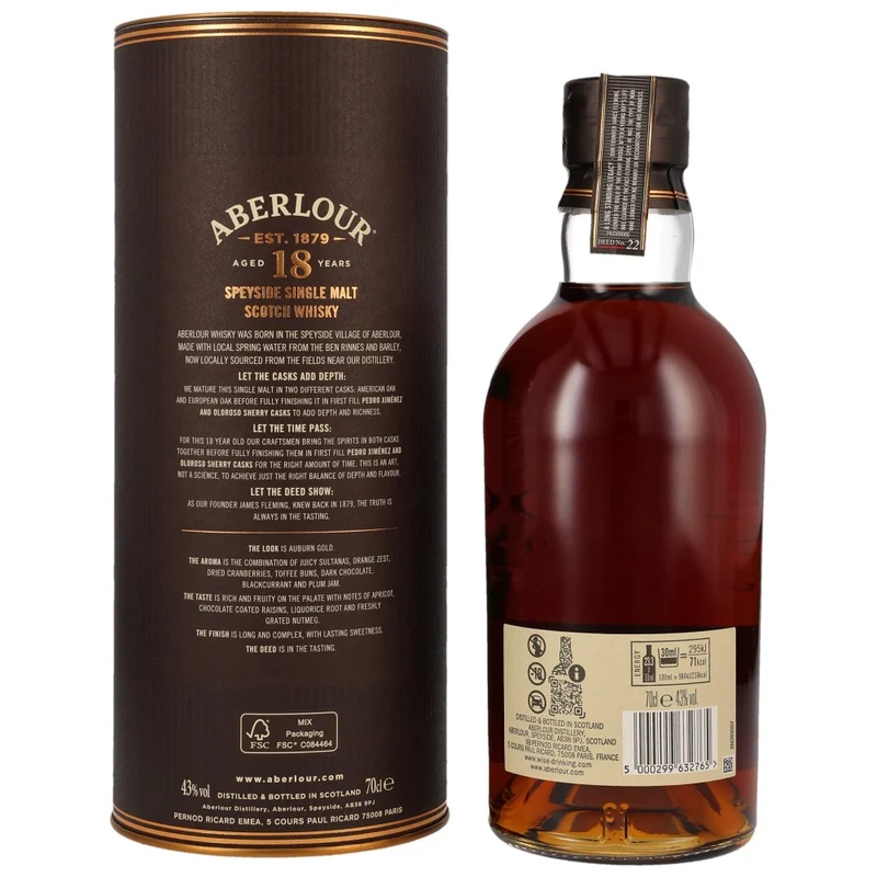 Aberlour 18 Jahre Batch 003 43% 0,7l
