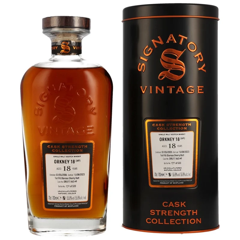 Orkney (HP) 18 Jahre 2005/2023 Signatory Vintage #DRU17/A63#9 55,8% 0,7l