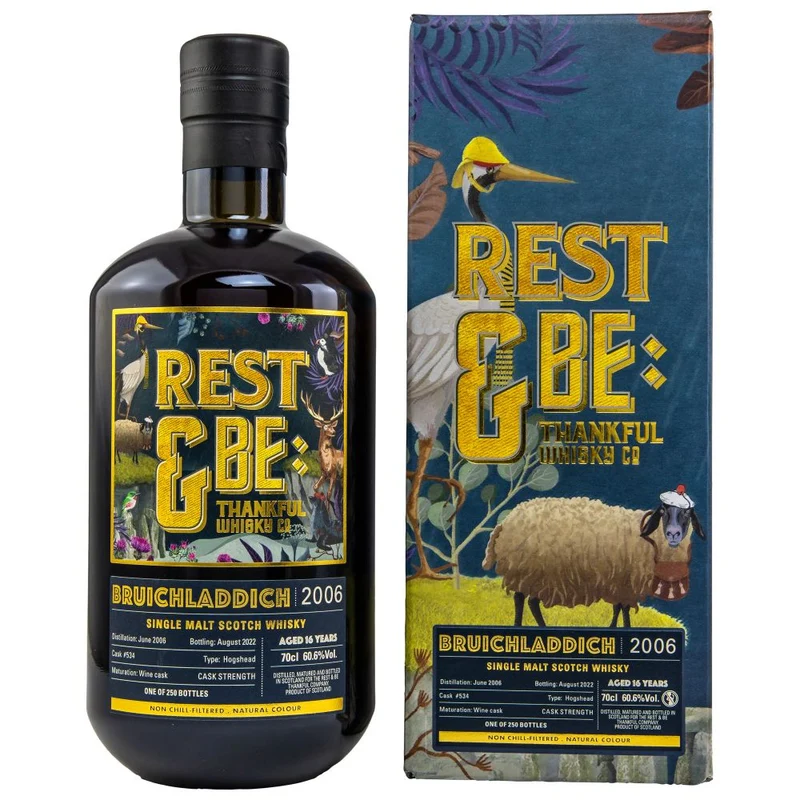 Bruichladdich 16 Jahre Rest & Be Thankful Wine Hogshead #534 60,6% 0,7l
