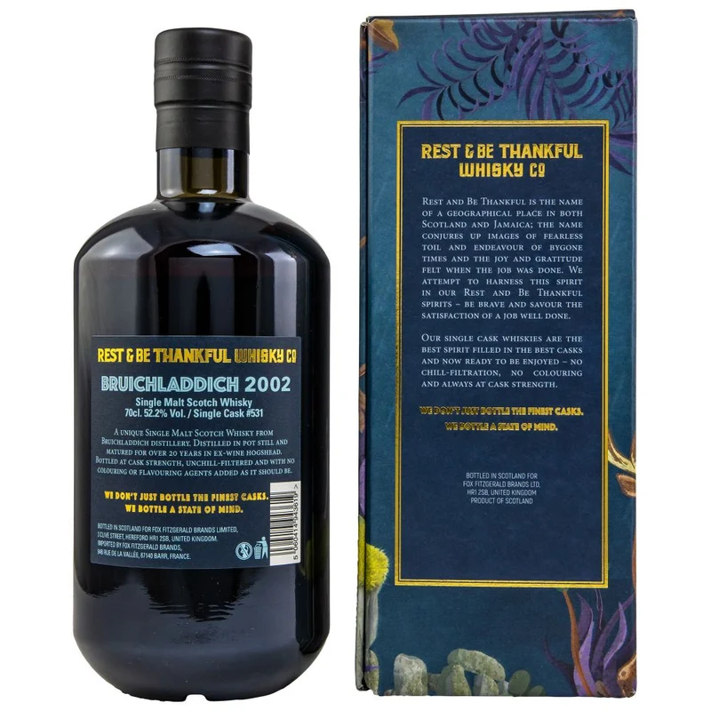 Bruichladdich 20 Jahre Rest & Be Thankful Single Cask #531 52,2% 0,7l