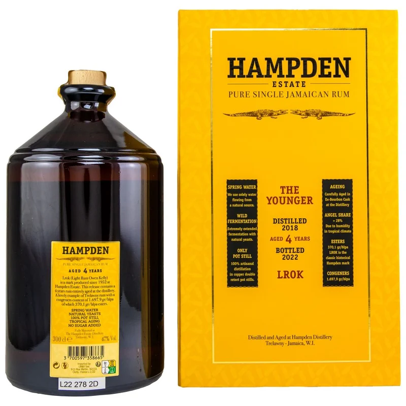Hampden The Younger 4 Jahre LROK Jamaica Rum 47% 3l