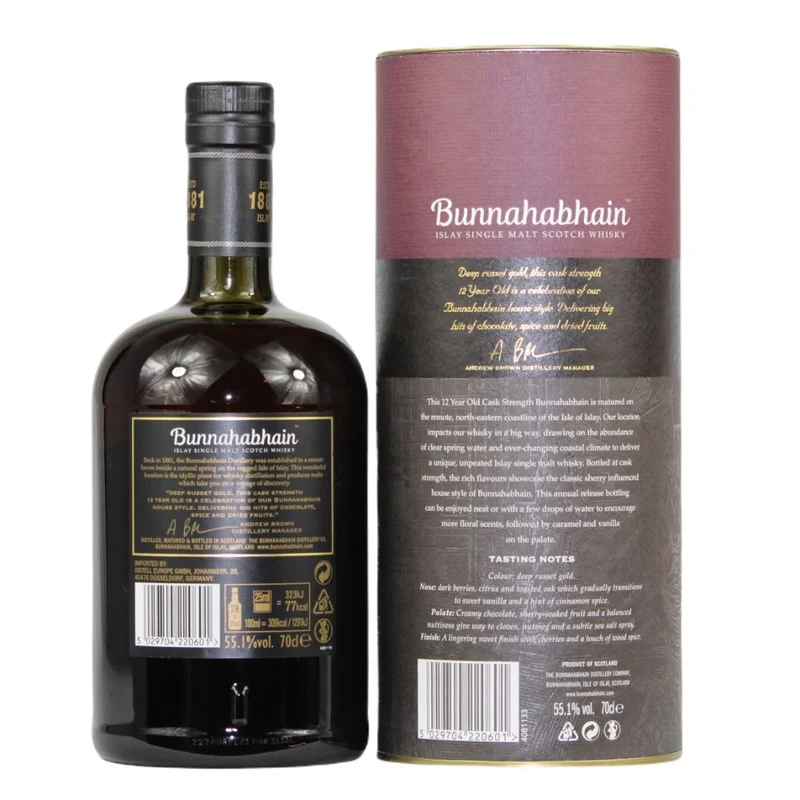 Bunnahabhain 12 Jahre Cask Strength 2021 55,1% 0,7l