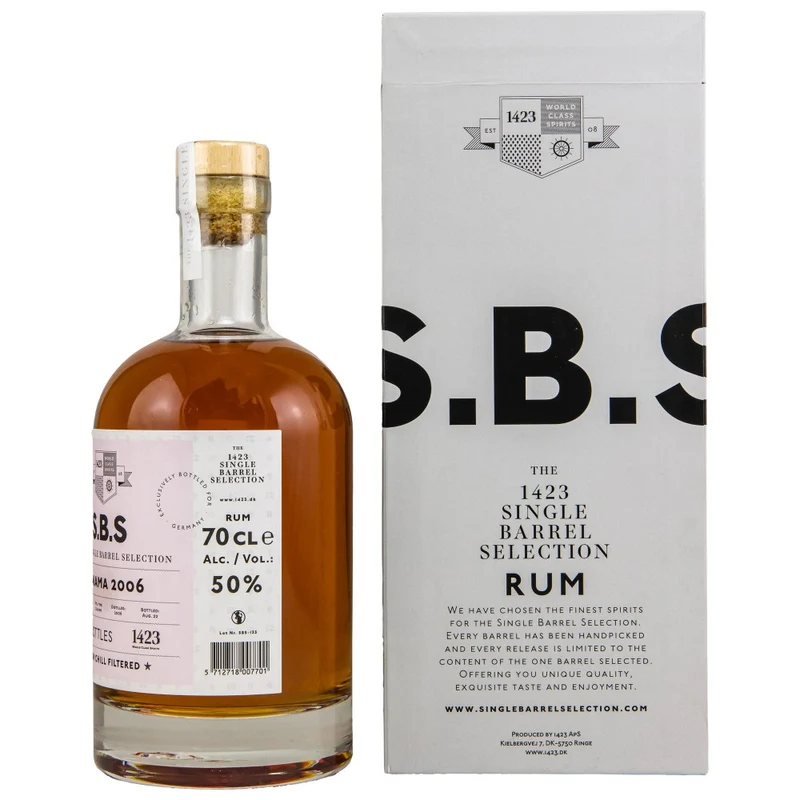 SBS Panama Rum 2006/2022 1423 Singel Barrel Selection 50% 0,7l