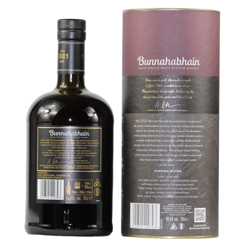 Bunnahabhain 12 Jahre Cask Strength 2022 56,6% 0,7l